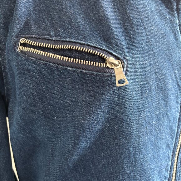 Retro Gap Jean Jacket in Excellent Condition with Sherpa Like Partial Lining - L - Picture 5 of 10